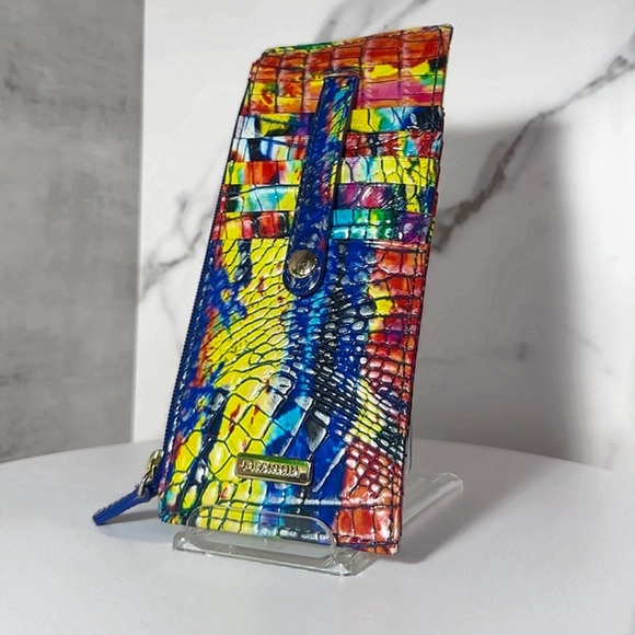 Brahmin Handbags - Brahmin RARE Energy Melbourne Multicolor Genuine Leather Credit Card Wallet 🌈